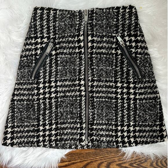 THE KOOPLES Tweed Black Formal Mini Skirt Small - Picture 7 of 10